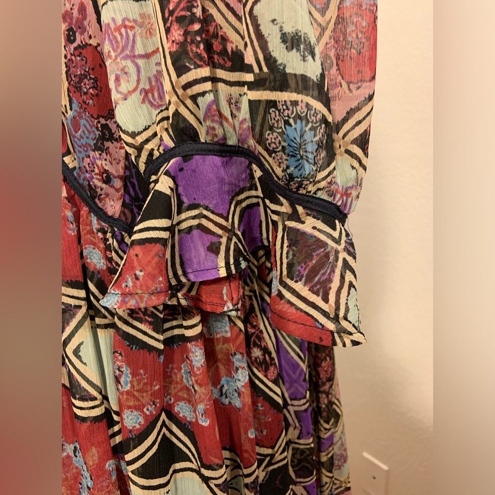 NWOT Free People Women's Black Combo Multi Color Carmella Printed Maxi Dress -XS - Picture 11 of 16
